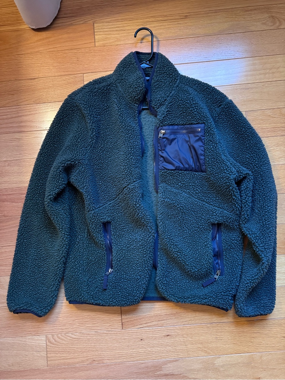 Splits 59 Harris Sherpa Jacket- Military/Indigo Green Colorblock- Medium